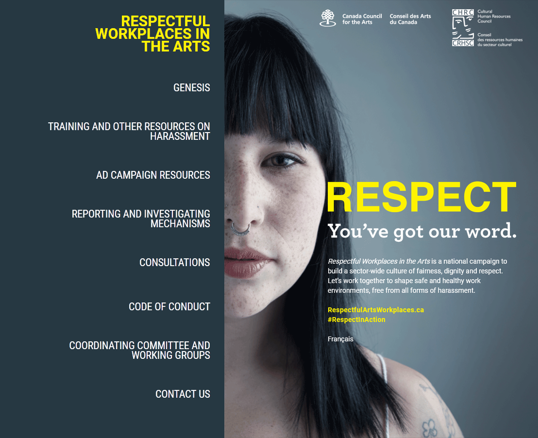 Respectful Workplaces in the Arts now has an online home!